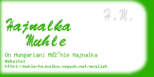 hajnalka muhle business card